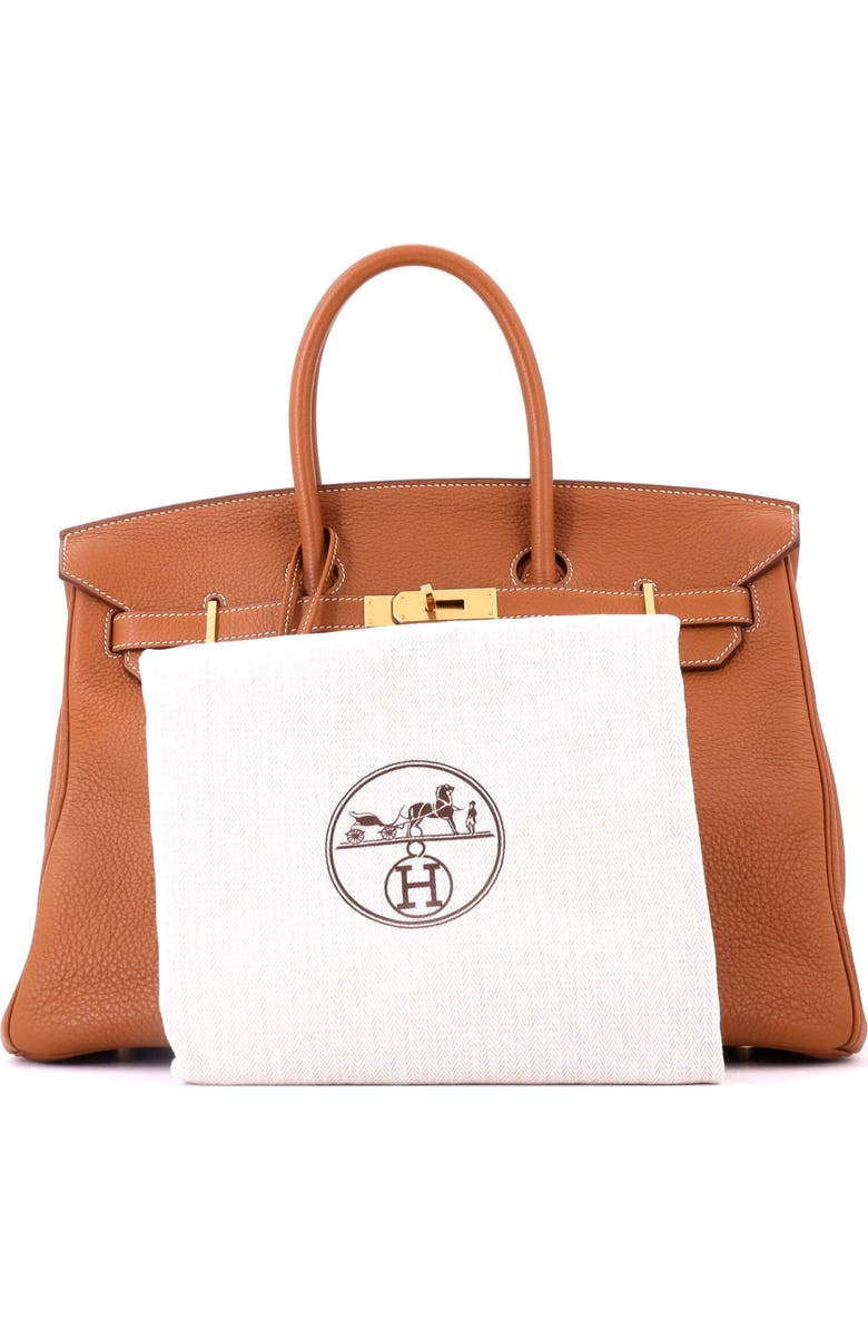 Pre-Owned Hermes Birkin Handbag Brown Togo with Gold Hardware 35, Alternate, color, Gold