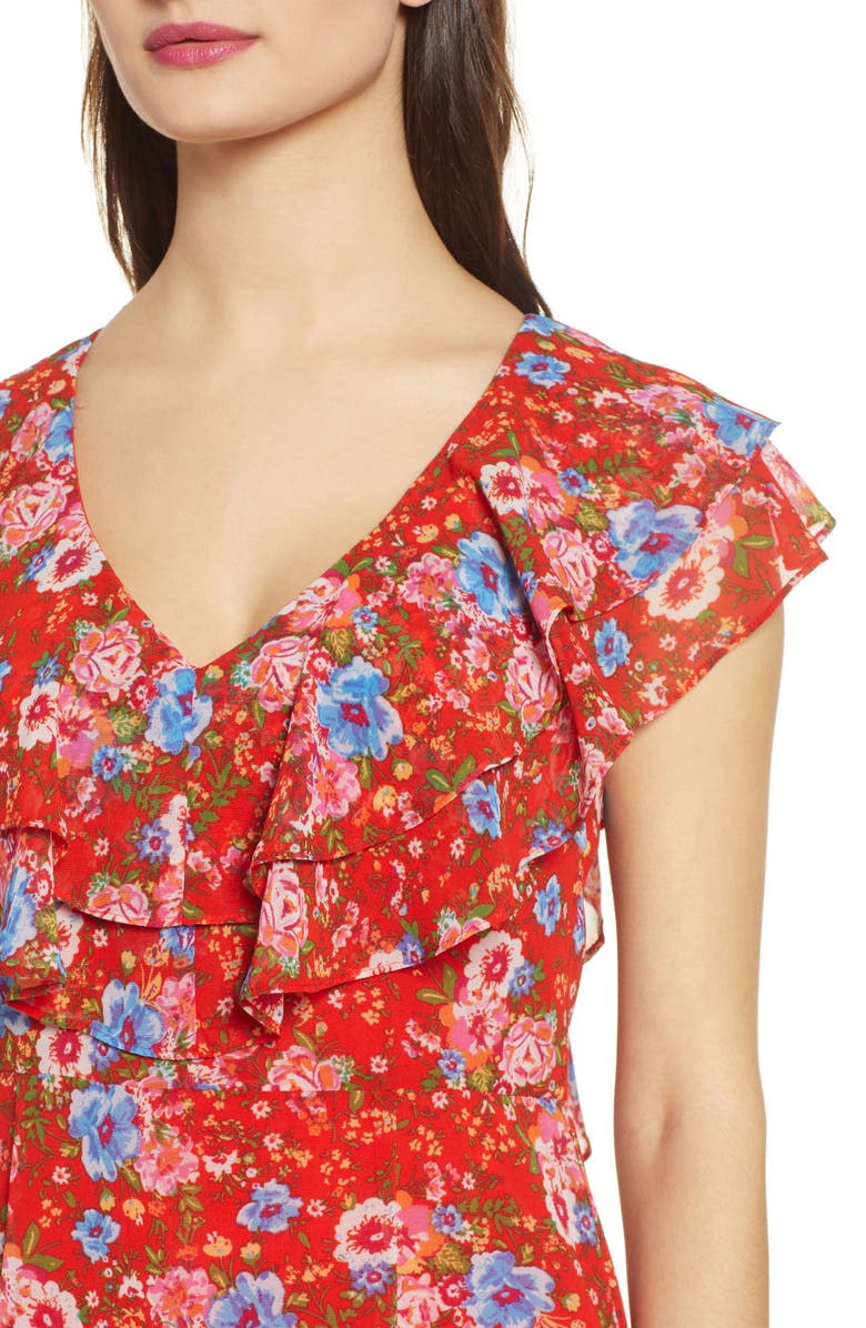WAYF Levani Floral Print High/Low Dress | Nordstrom
