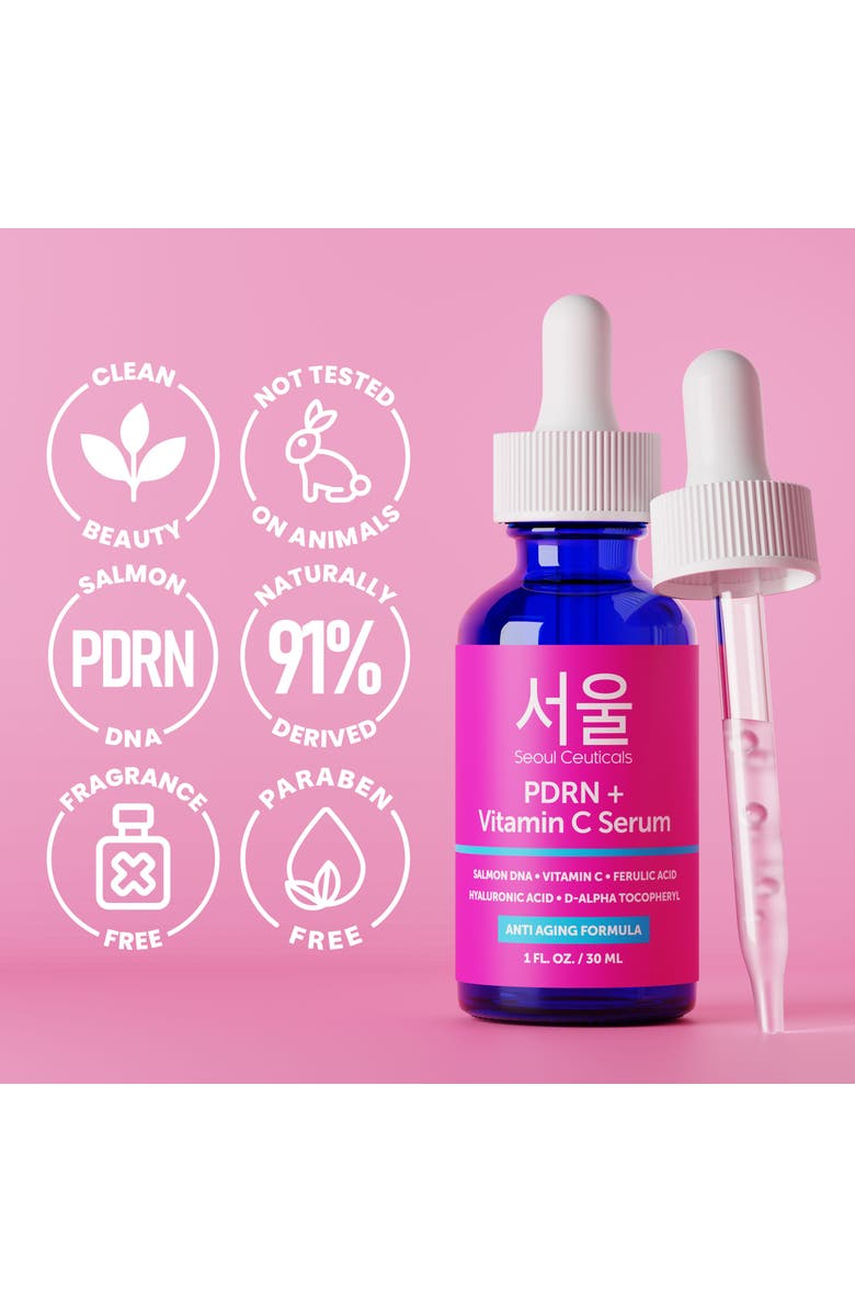 Seoul Ceuticals Korean Skin Care PDRN + Vitamin C Serum, Alternate, color, NO COLOR