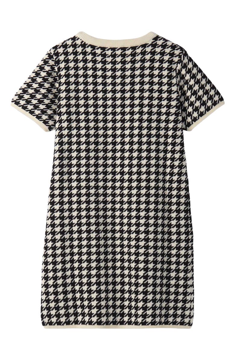 Hatley Kids' Houndstooth Sweater Dress, Alternate, color, Black