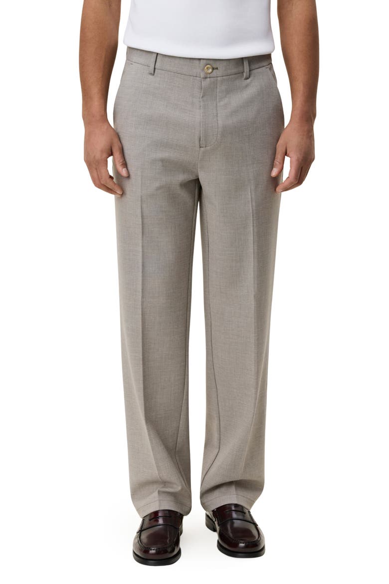 Mini Check Pleated Pants, Main, color, BUNGEE CORD BROWN