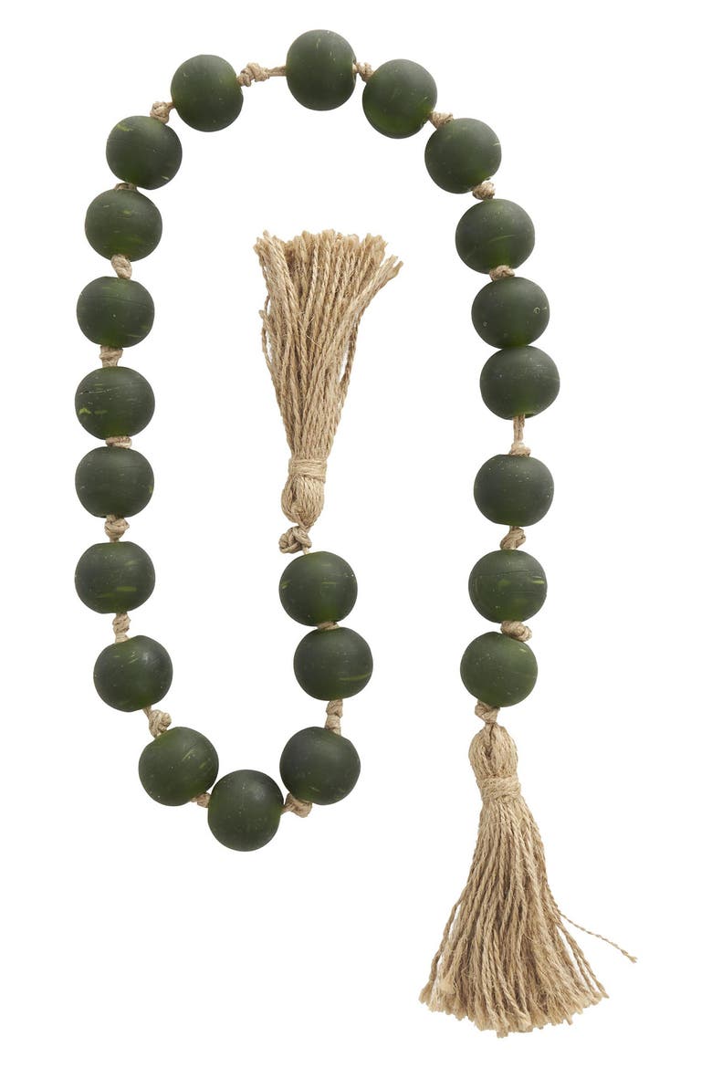 Bohemian Glass Beaded Tassel Garland, Alternate, color, GREEN