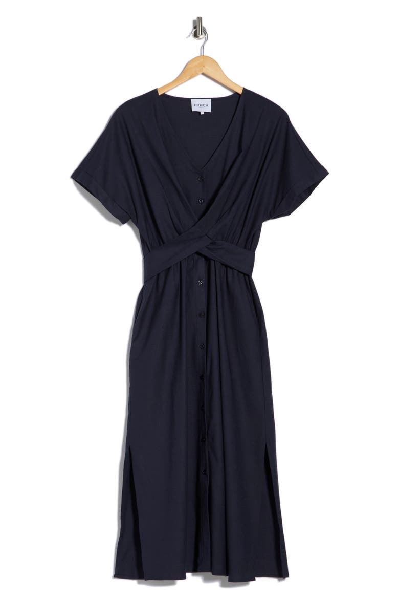 Perrine Halter Neck Dress, Alternate, color, BLEU MARINE
