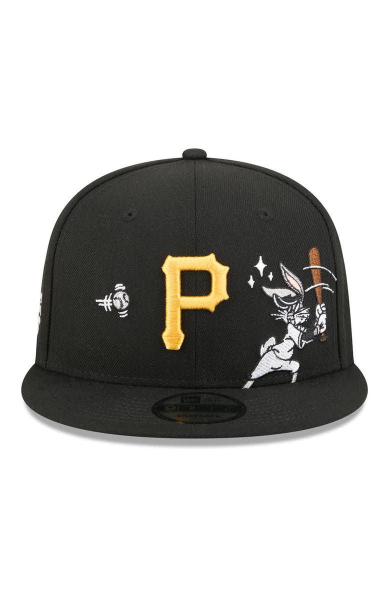 New Era Men's New Era Black Pittsburgh Pirates Looney Tunes Bugs Bunny 9FIFTY Snapback Hat, Alternate, color, Black