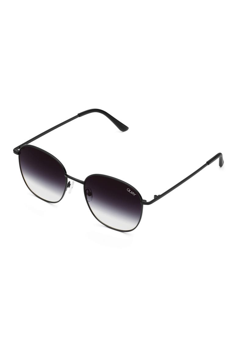 Jezabell 56mm Round Sunglasses, Alternate, color, BLACK/ BLACK FADE