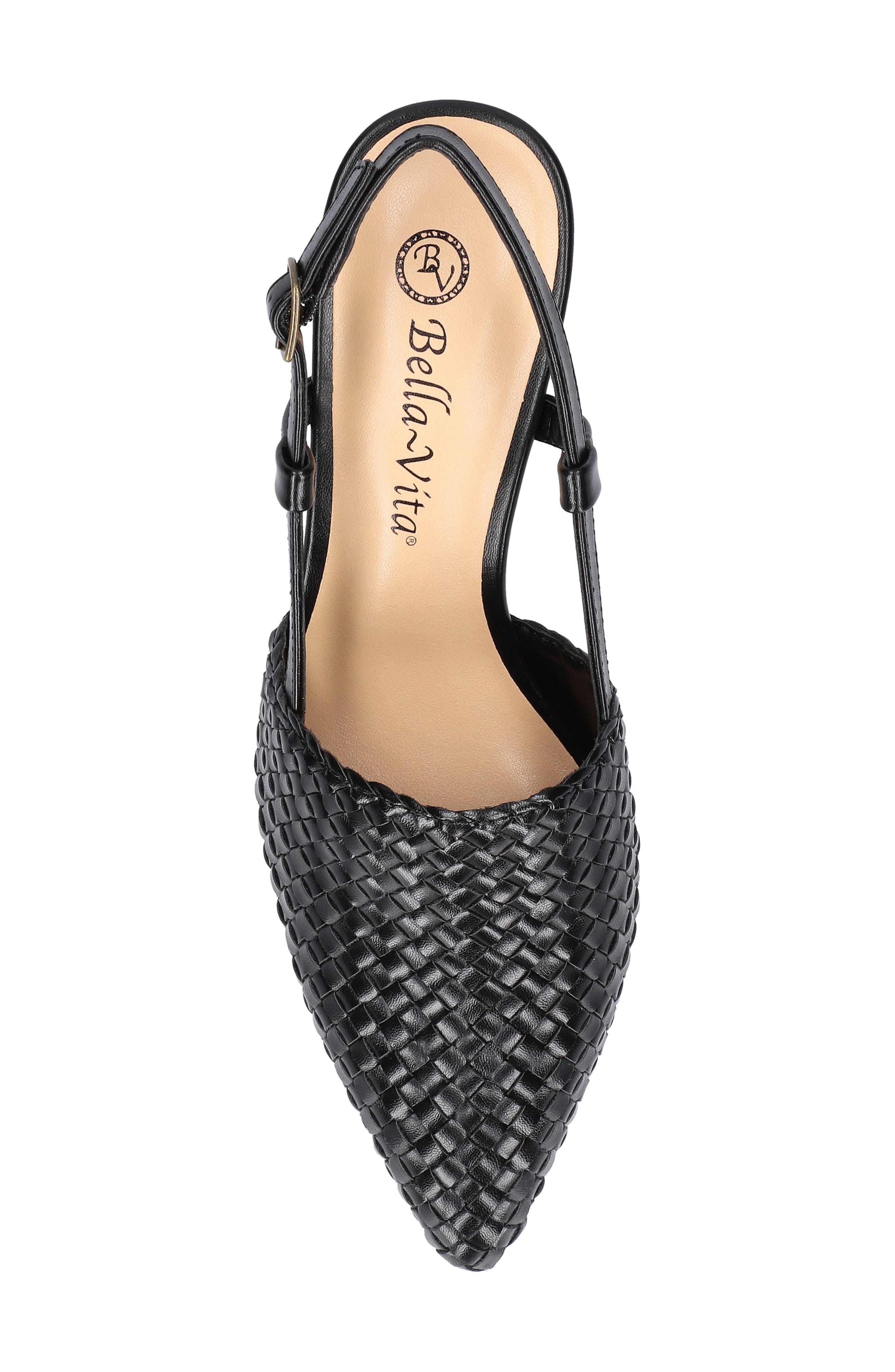 Bella Vita Kaisley Kitten Heel Slingback Pump, Alternate, color, Black