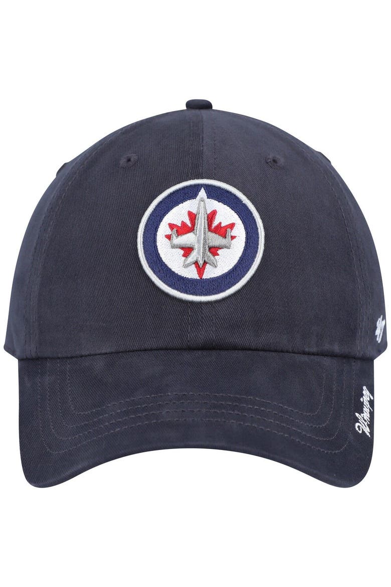 Women's '47 Navy Winnipeg Jets Team Miata Clean Up Adjustable Hat, Alternate, color, Navy