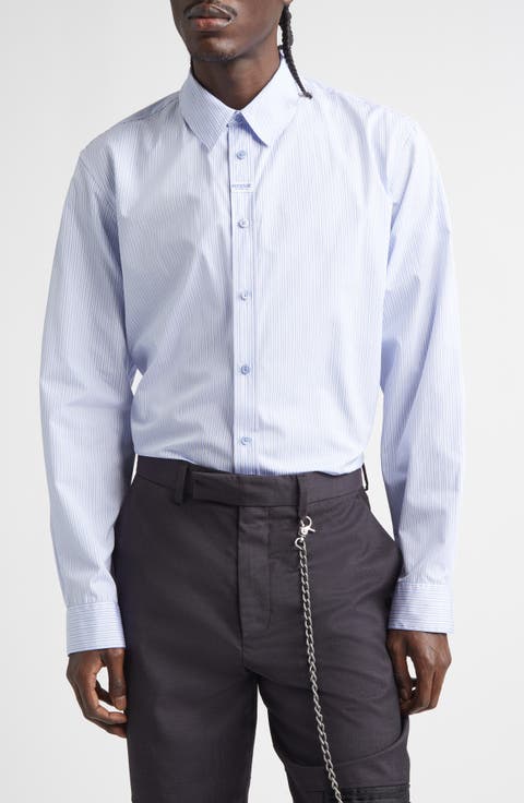 Classic Logo Stripe Button-Up Shirt