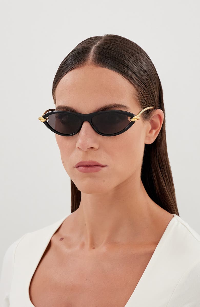 Bottega Veneta 56mm Cat Eye Sunglasses, Alternate, color,