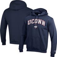 Champion Men's Champion  Navy UConn Huskies Arched Logo Fleece Pullover Hoodie