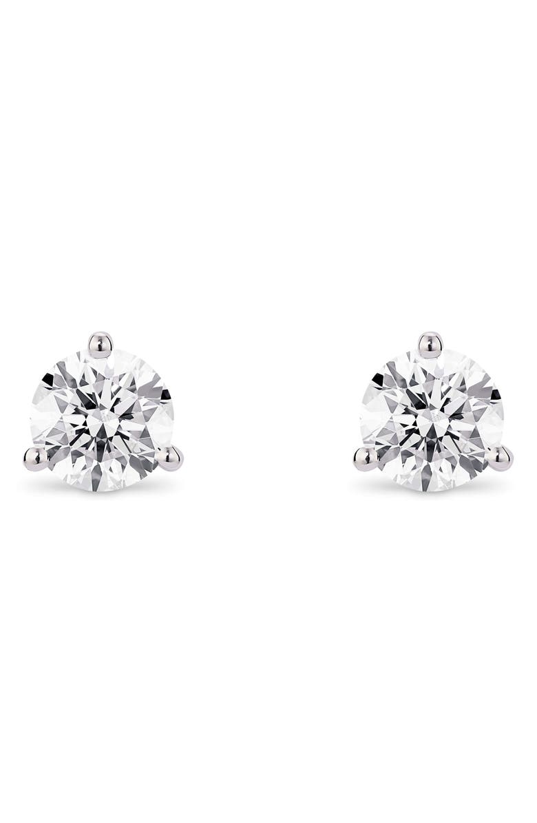 LIGHTBOX 1-Carat Round Lab Grown Diamond Stud Earrings, Main, color,