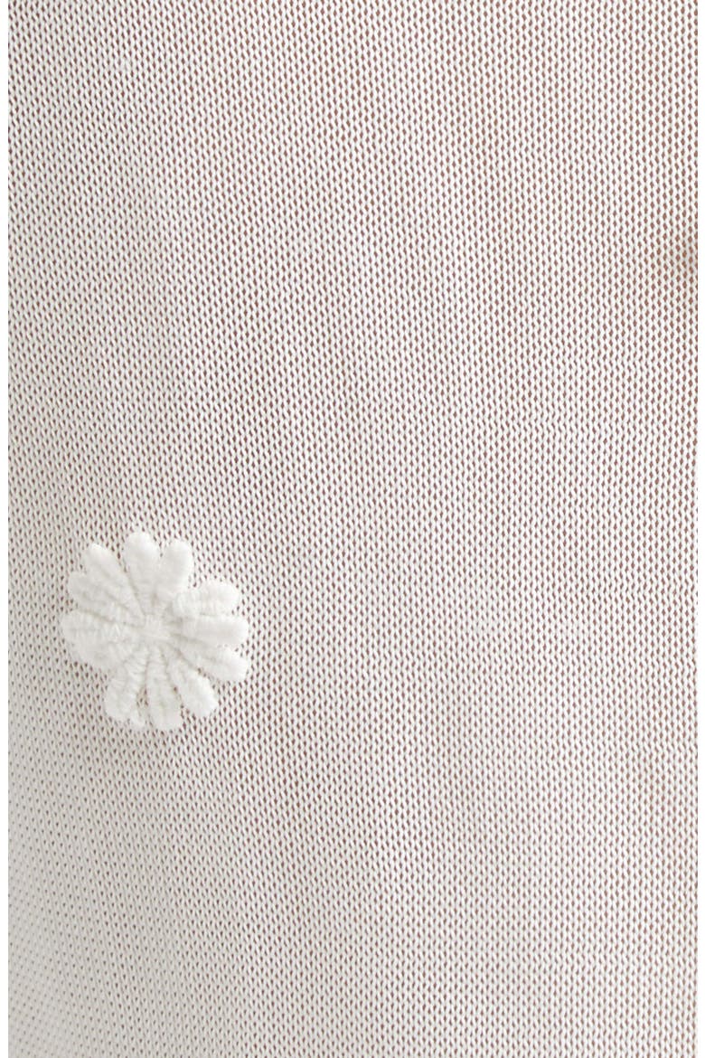 Carter Flower Appliqué Sweater, Alternate, color, 000102 IVORY