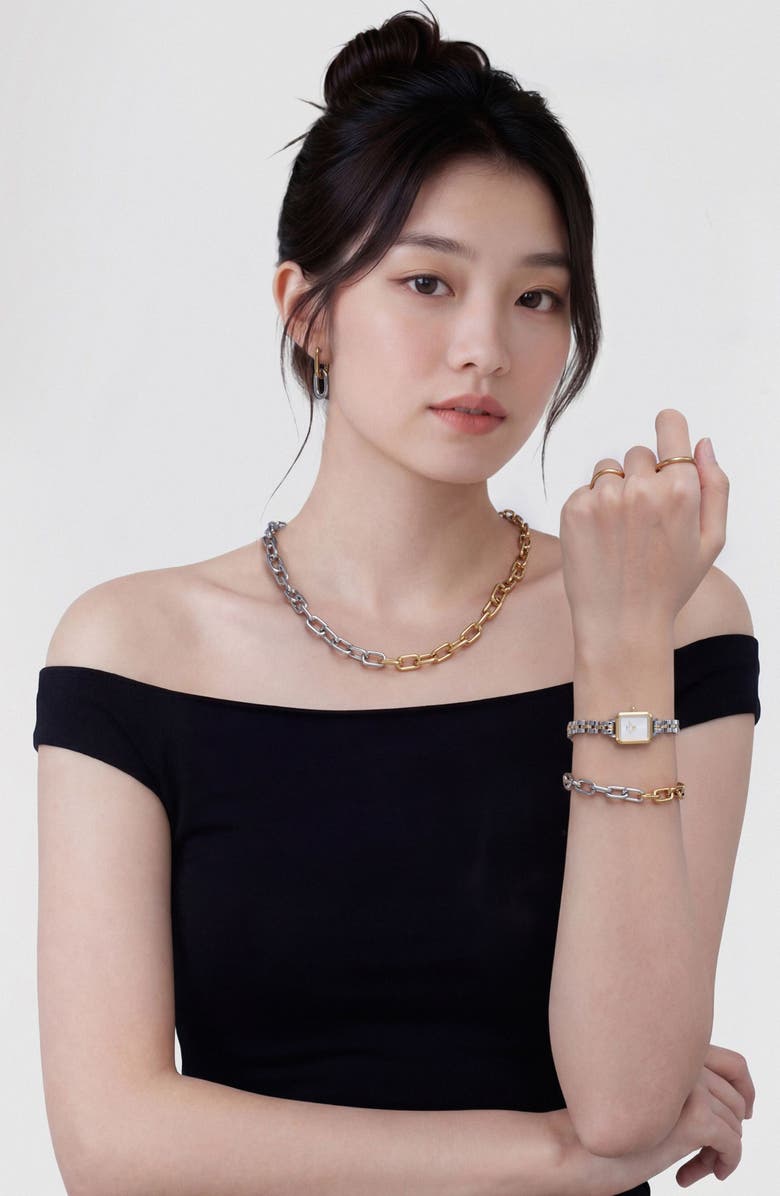 Daniel Wellington Quadro Mini Arch Bracelet Watch, 15mm x 18mm, Alternate, color, Silver-Tone