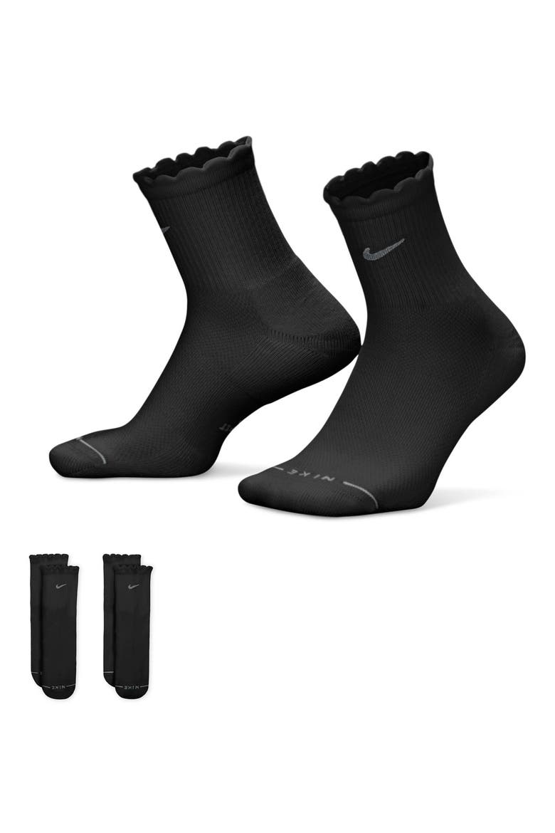 Everyday Elevated Assorted 2-Pack Dri-FIT Crew Socks, Alternate, color, BLACK/ BLACK