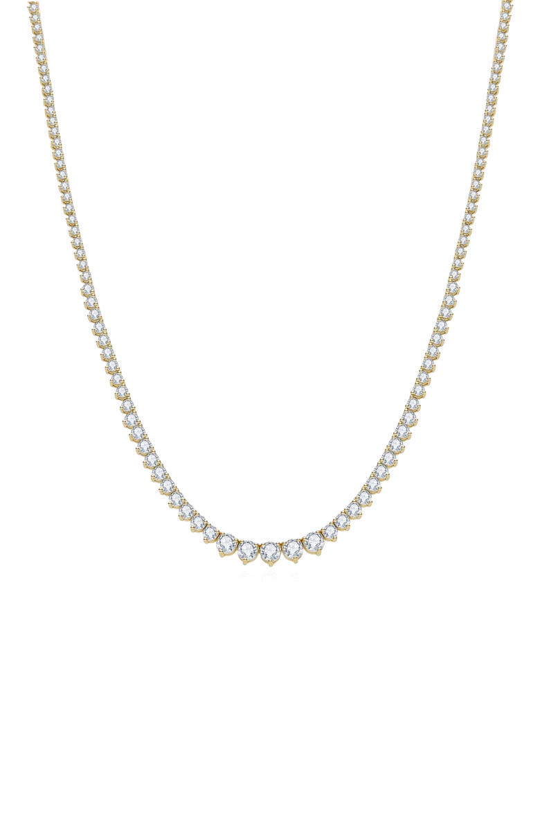 Untamed Petals Mayfair Tennis Necklace, Main, color, Gold