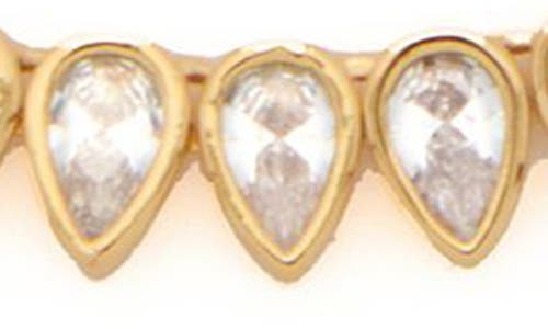 St. Moran Pear Crystal Collar Necklace In Gold