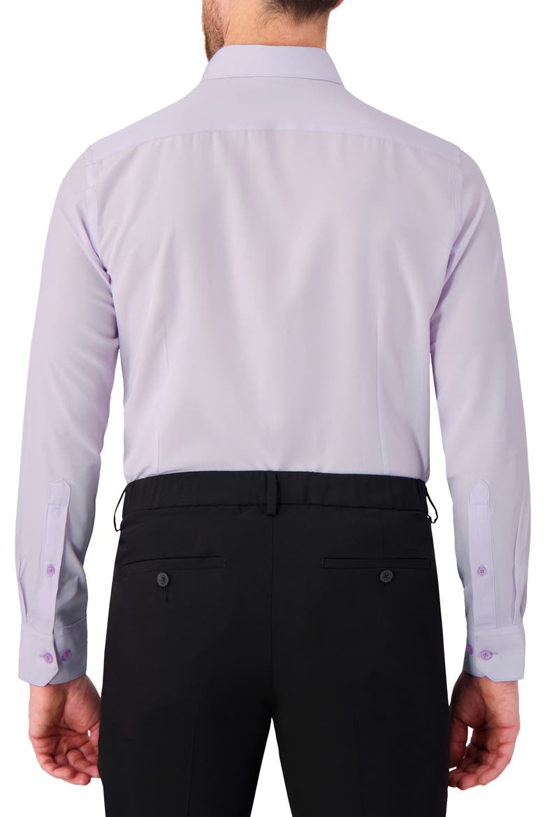 Slim Fit 4-Way Stretch Button-Up Shirt, Alternate, color, LAVENDER