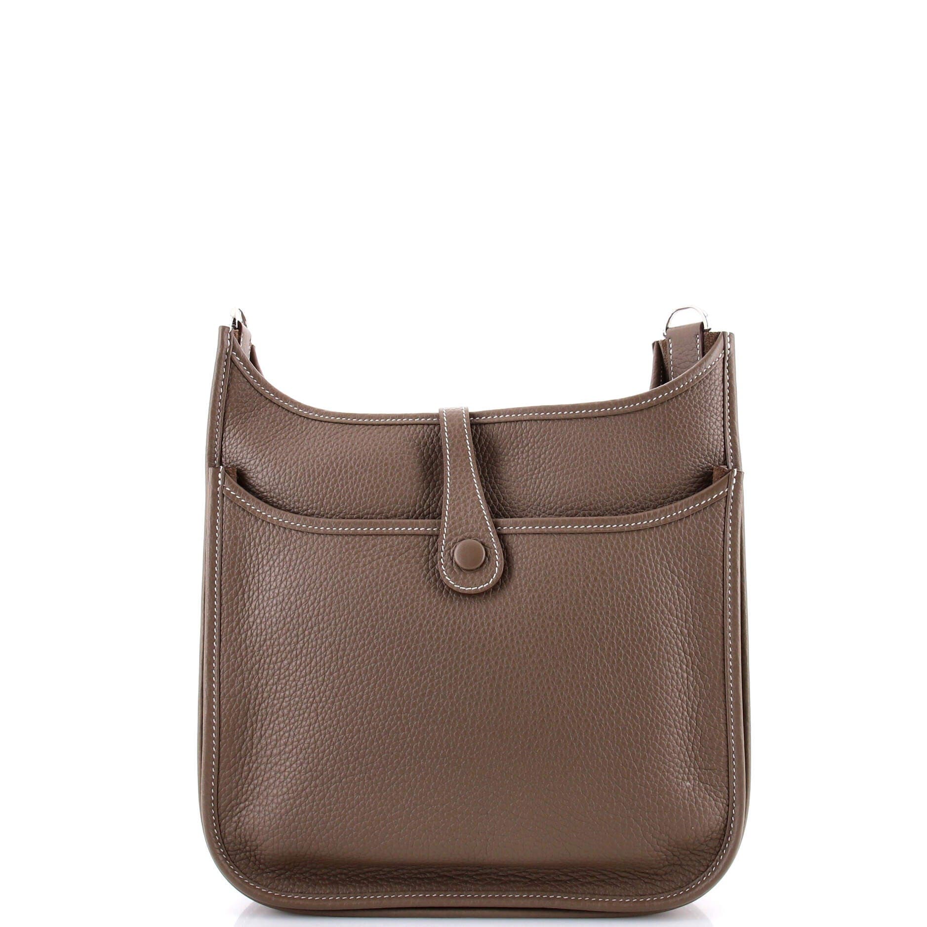 Pre-Owned Hermes Evelyne Bag Gen III Clemence PM, Alternate, color, Etoupe