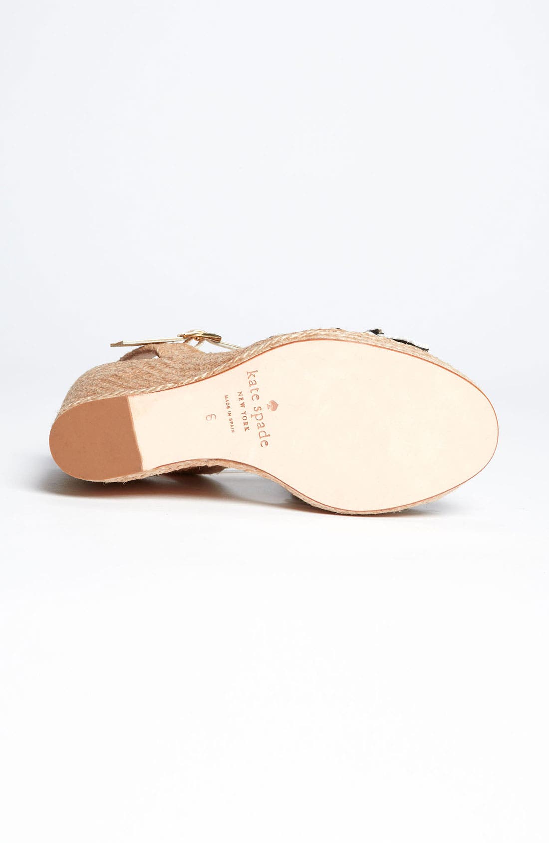 'carmelita' wedge sandal, Alternate, color, BLACK/ WHITE STRIPED GROSGRAIN
