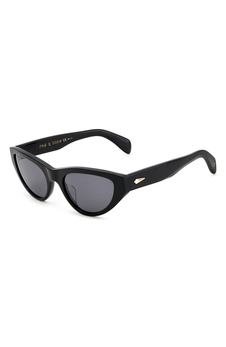 rag & bone 54mm Polarized Cat Eye Sunglasses, Alternate, color,