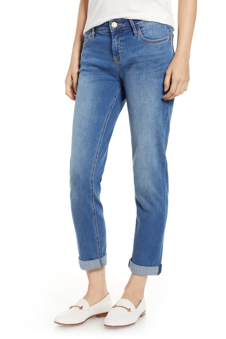 Tema Slim Boyfriend Jeans, Main, color, MEDIUM BEACH WASH