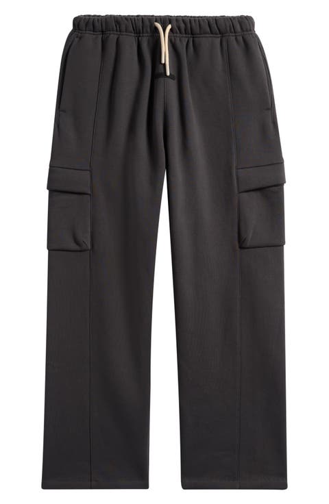 Kids' Cotton Blend Fleece Cargo Pants