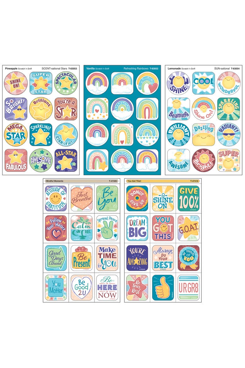 Scratch 'N Sniff Be Your Best, 120 Count Scented Stickers, Alternate, color, Multicolored