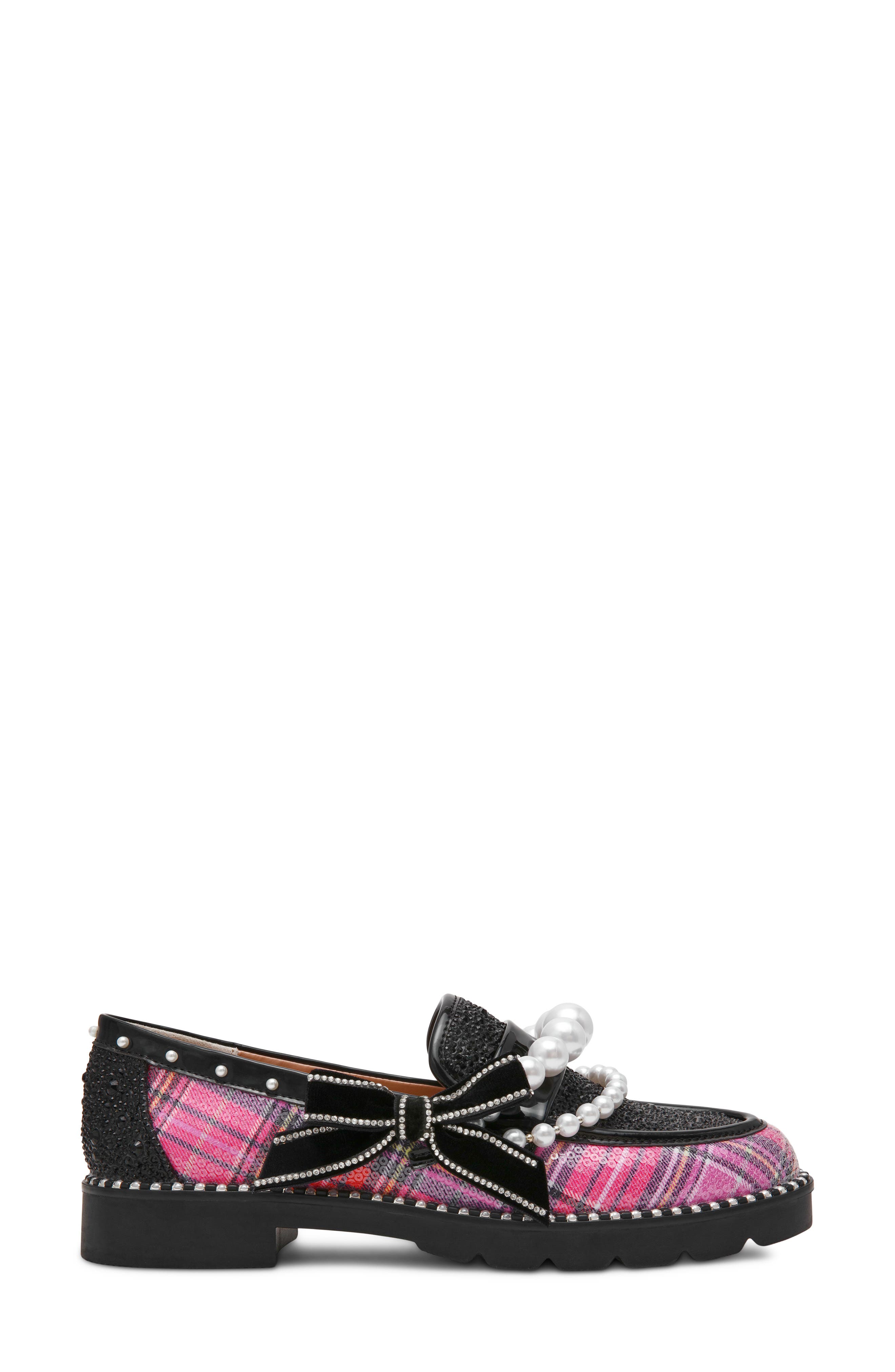 Shiloh Loafer, Alternate, color, PINK PLAID MULTI