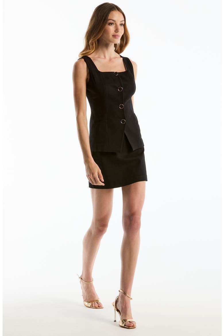 Button-Up Vest, Alternate, color, BLACK