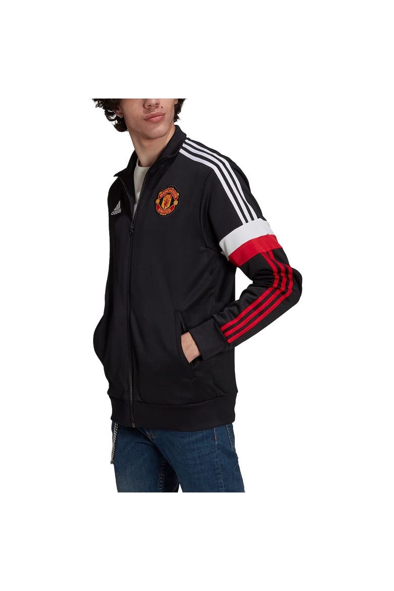 Men's adidas Black Manchester United 3-Stripes AEROREADY Full-Zip Track Jacket, Alternate, color, Black