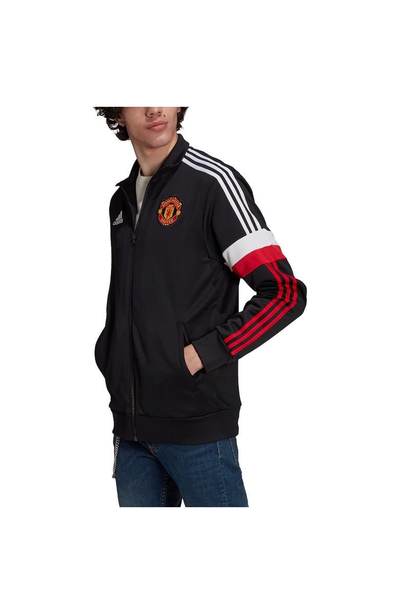 adidas Men's adidas Black Manchester United 3-Stripes AEROREADY Full-Zip Track Jacket, Alternate, color, Black