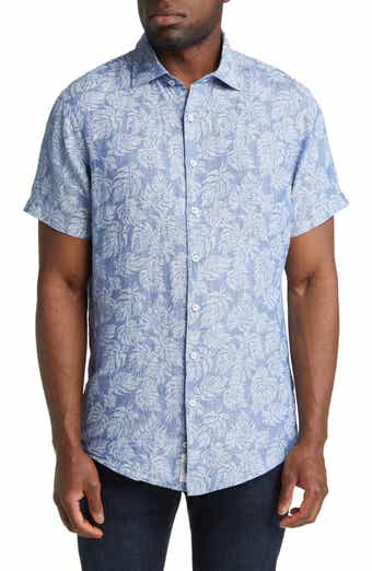 Rodd & Gunn Yelverton Sport Fit Frond Print Short Sleeve Linen Button-Up Shirt