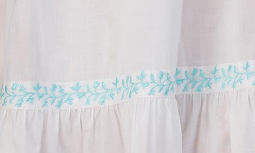 Eileen West Sleeveless Cotton Lawn Short Chemise In White Gride