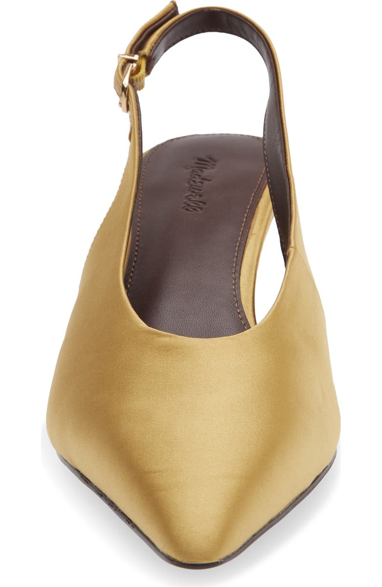 Madewell Emilie Slingback Satin Pump, Alternate, color, Olive Grove