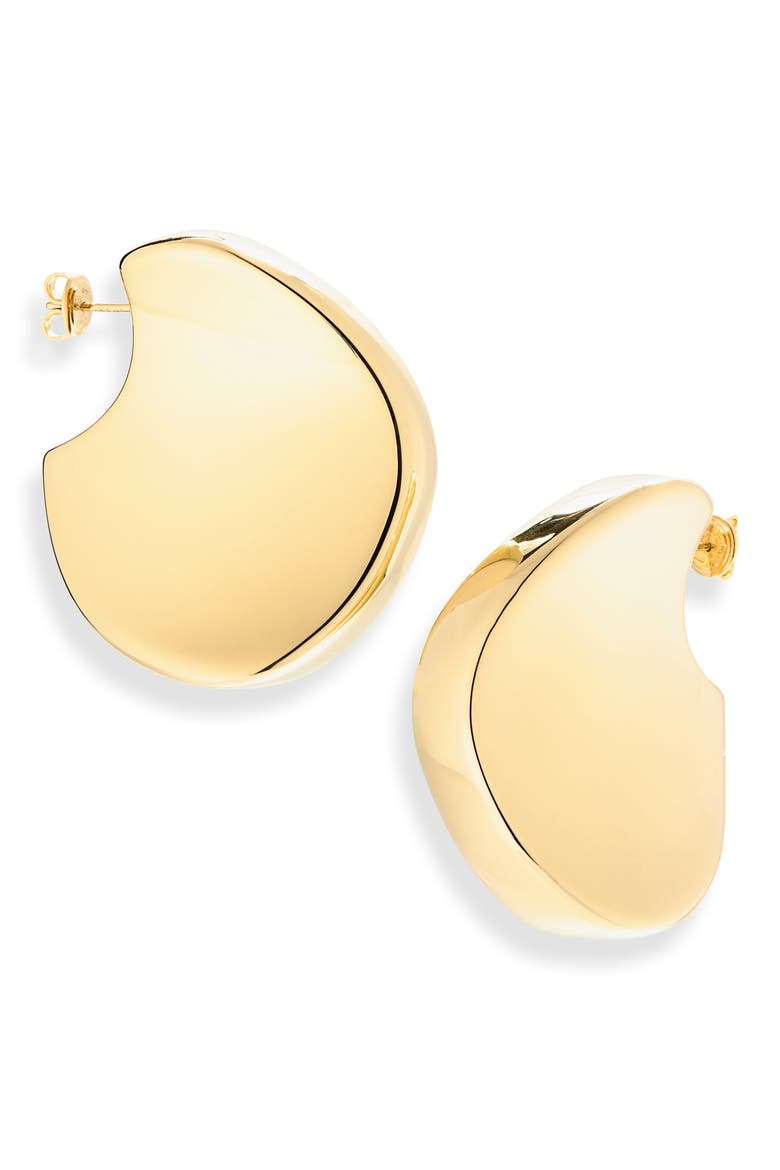 Large Disc Earrings, Main, color, 8120 YELLOW GOLD