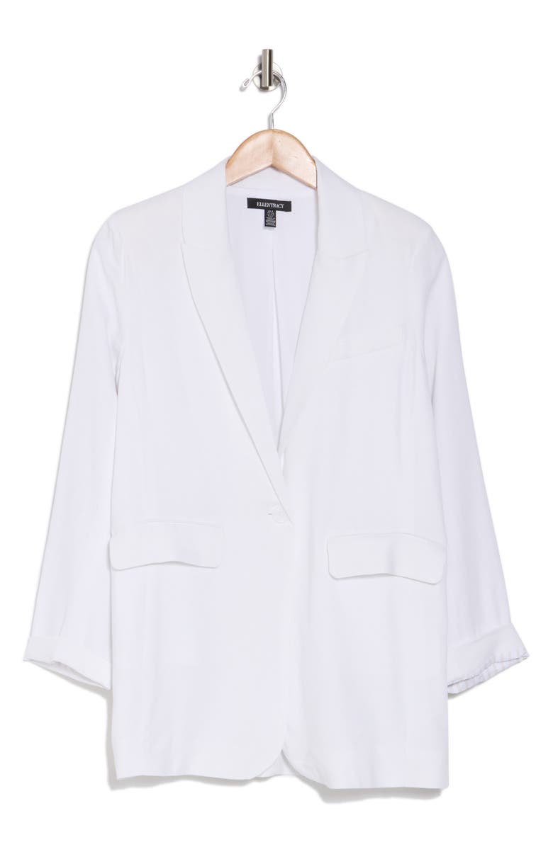 Ellen Tracy Oversize Blazer, Alternate, color, White