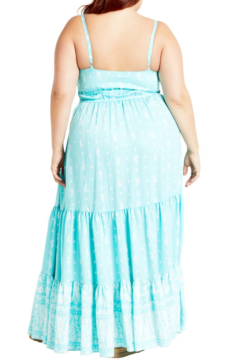 Harlow Maxi Dress, Alternate, color, PAISLEY AQUA SKY