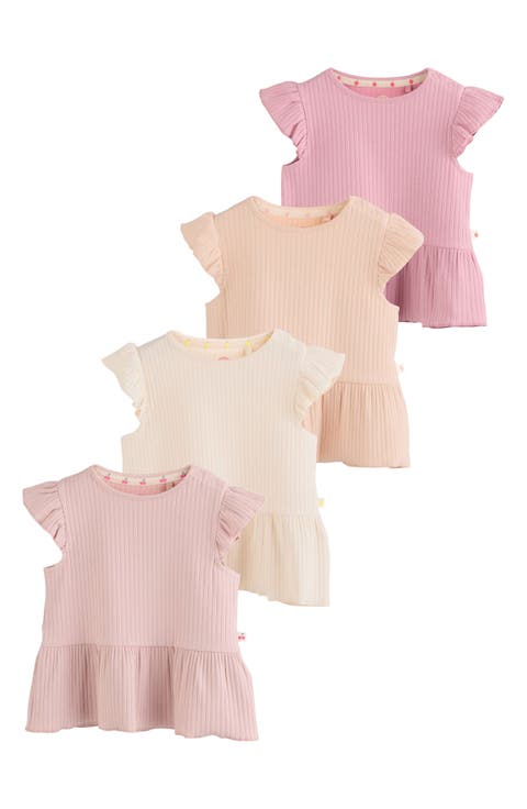 4-Pack Stretch Cotton Peplum T-Shirts (Baby)