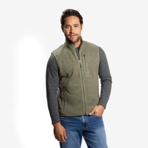 Peter Manning Polartec Fleece Vest In Green