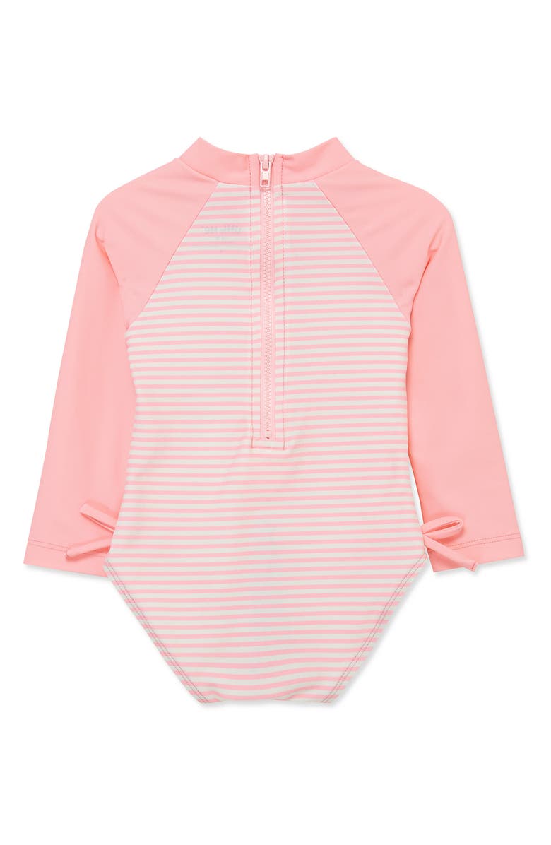 Little Me Pineapple UPF 50+ One-Piece Rashguard, Alternate, color, Pink