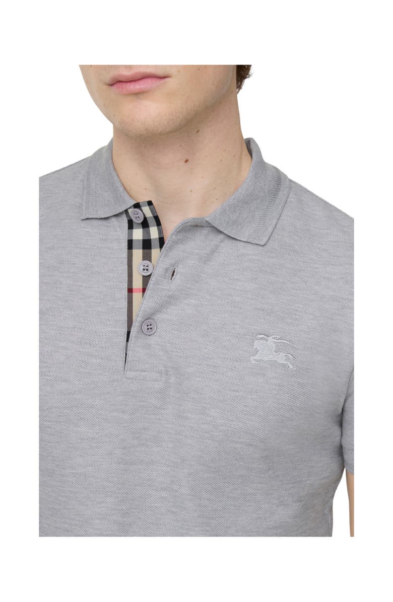 Burberry Cotton Polo Shirt, Alternate, color, Pale Grey Melange