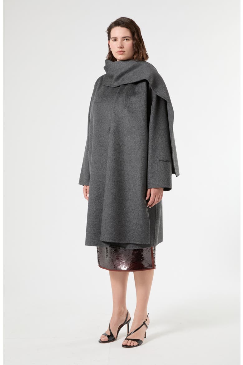 Virgin Wool Coat, Alternate, color, DARK GREY