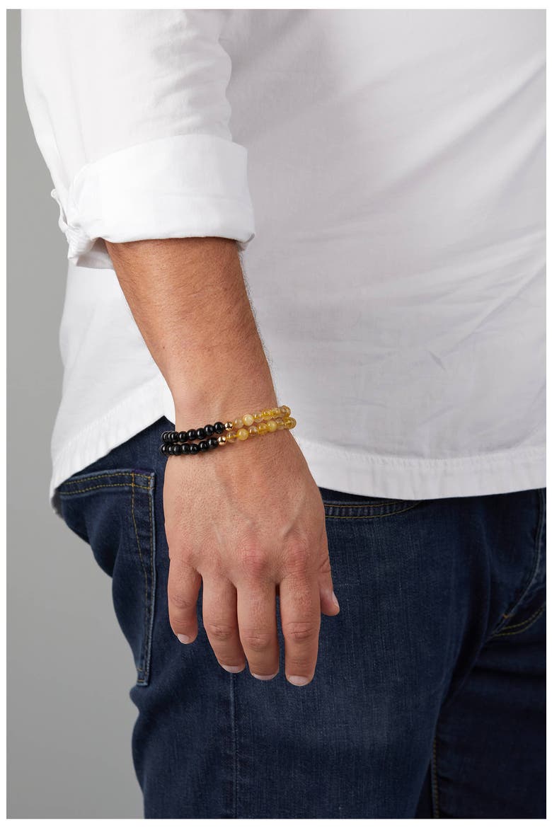 Men's N69 Money Max Set of 2 Healer's Bracelets, Alternate, color, BLACK