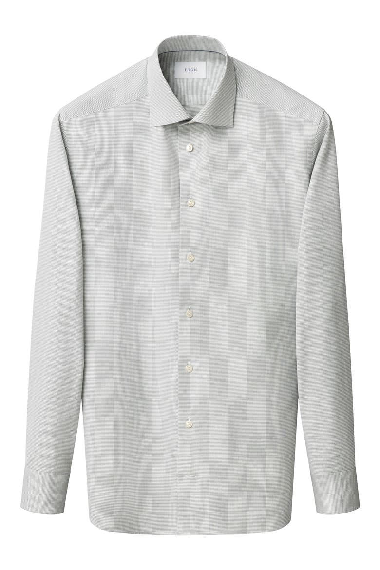 Contemporary Fit Signature Twill Button-Up Shirt, Alternate, color, LIGHT GREEN