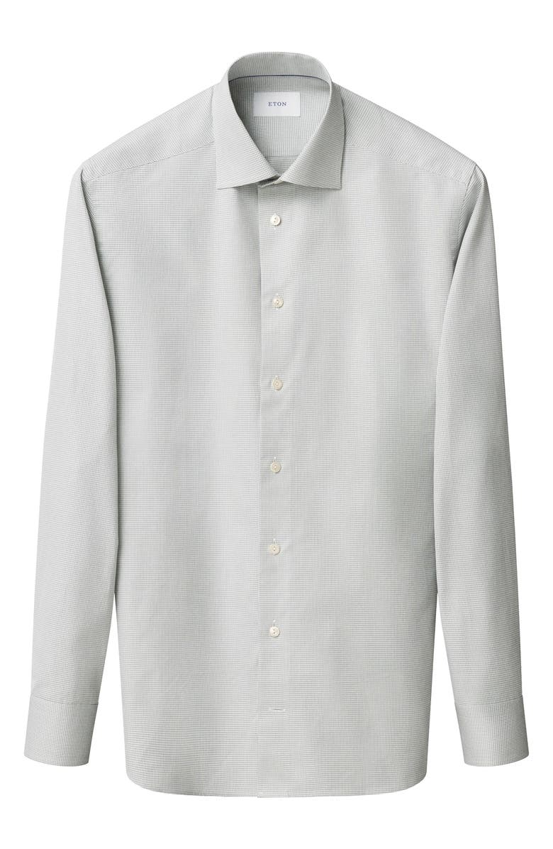 Eton Contemporary Fit Signature Twill Button-Up Shirt, Alternate, color, Light Green