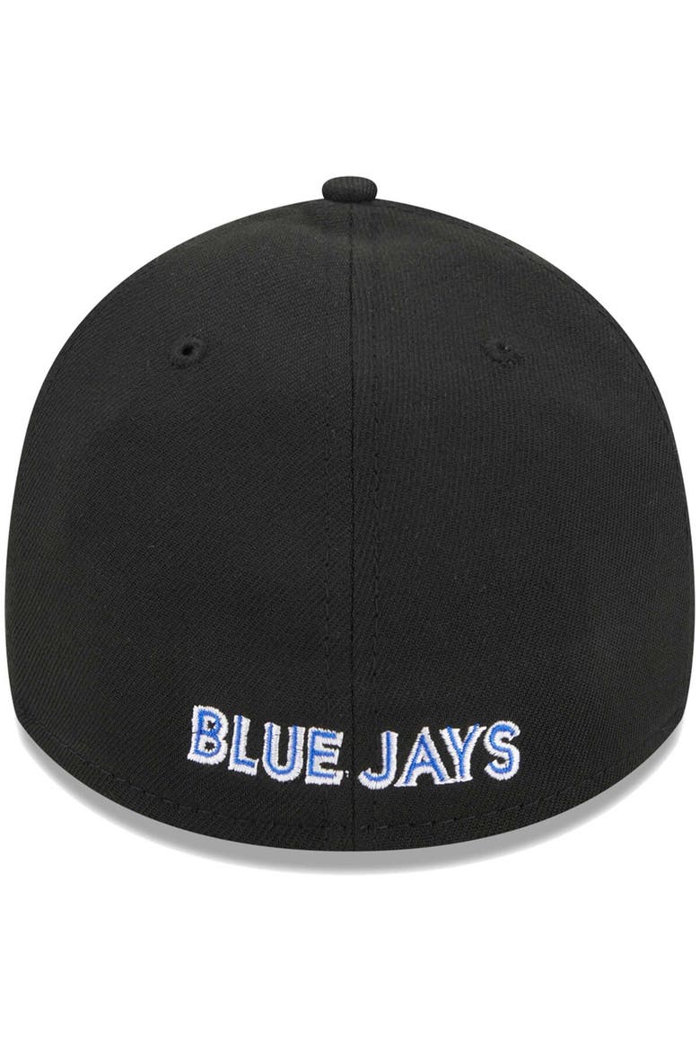Men's New Era Black Toronto Blue Jays Logo 39THIRTY Flex Hat, Alternate, color, Black