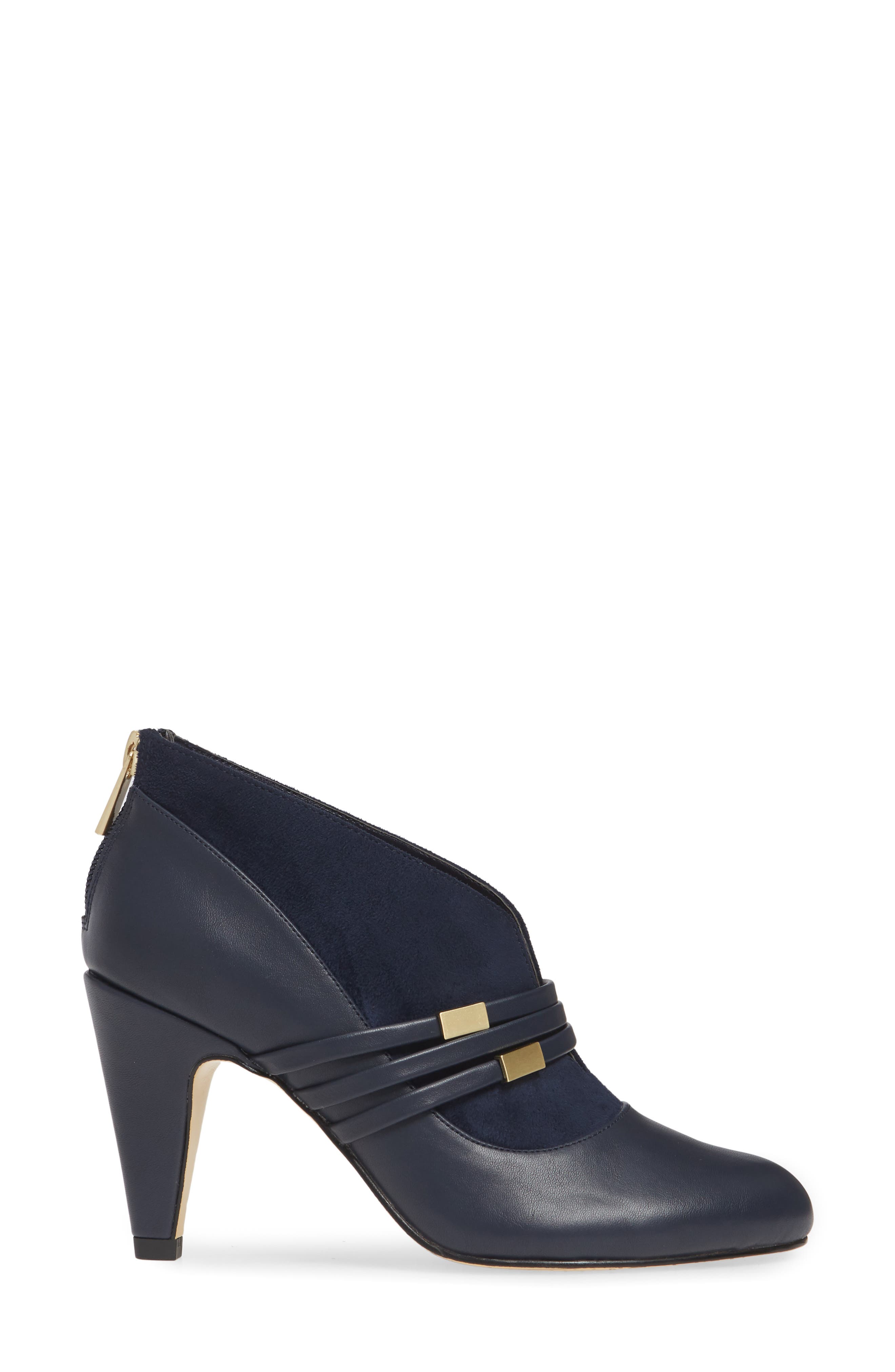 Noemi II Bootie, Alternate, color, NAVY FAUX LEATHER