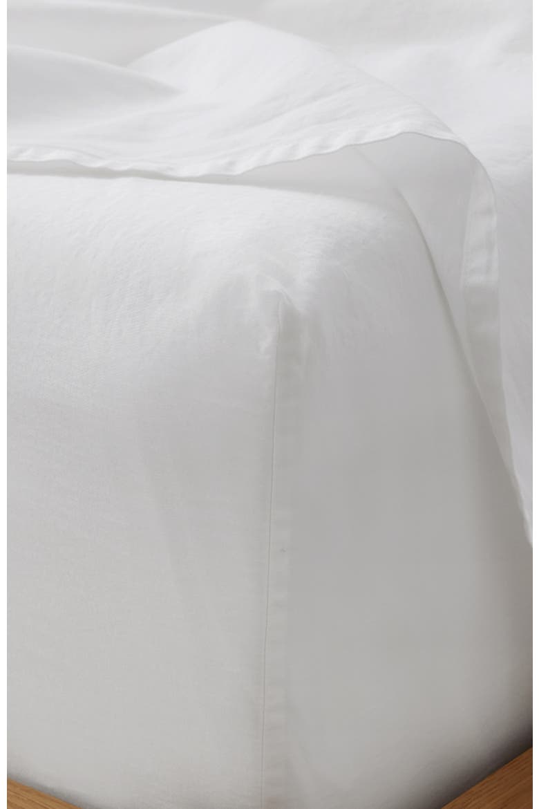 Organic Room Service Sateen Fitted Sheet, Alternate, color, White