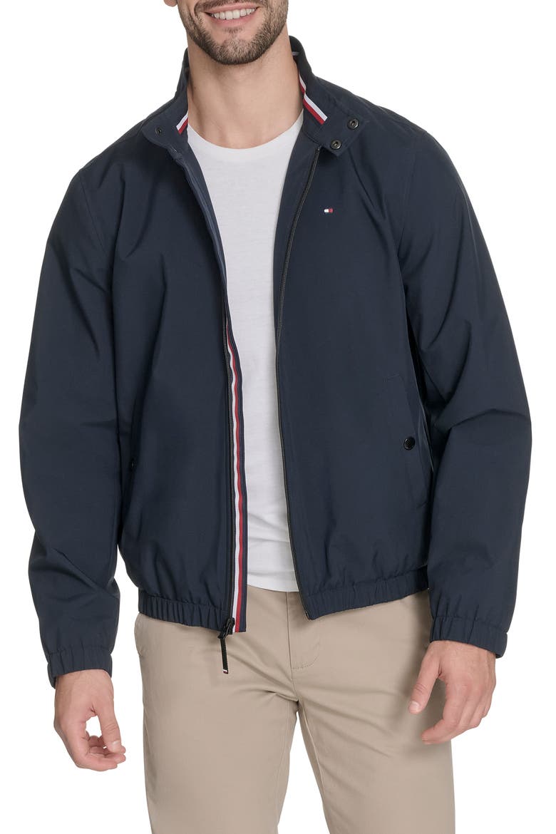 Stretch Bomber Jacket, Main, color, NAVY