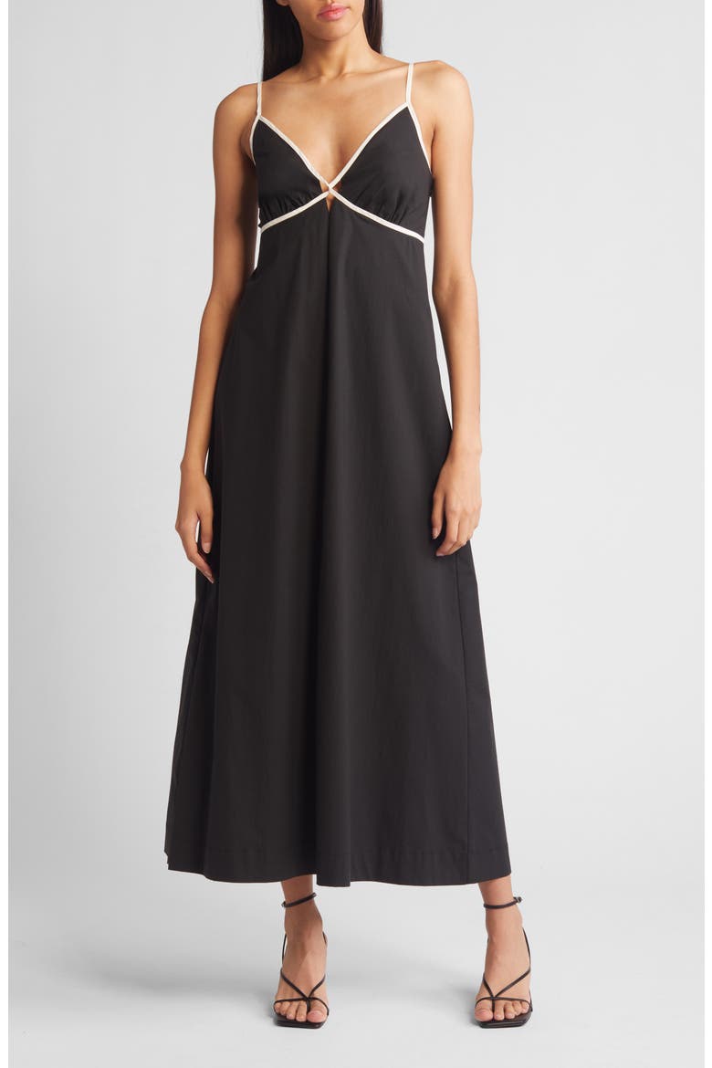 Jessa Midi Slipdress, Main, color, BLACK